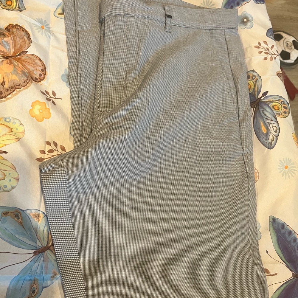 Ted Baker Navy and White Checkered Pants